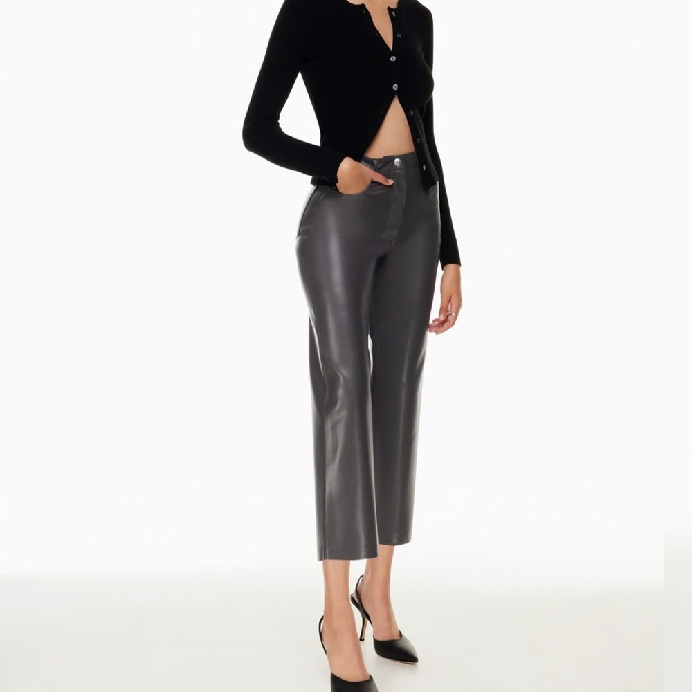 Aritzia The Melina Wilfred Vegan Leather Cropped Pants, NWOT, Size 8